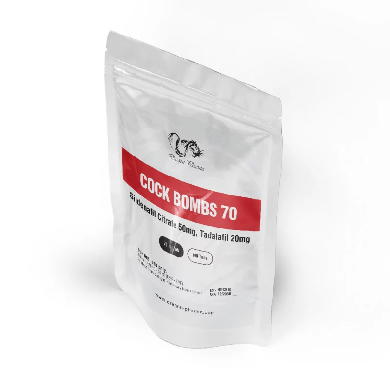 Dragon Pharma Cock Bombs 70 - 100 Tablets - Sildenafil and Tadalafil Blend